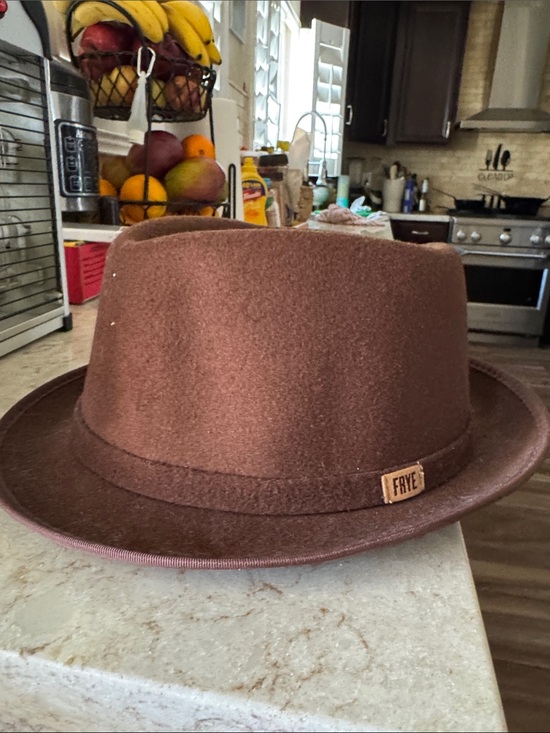 Frye Other - NWT Frye Cappuccino wood Felt Trilby Hat